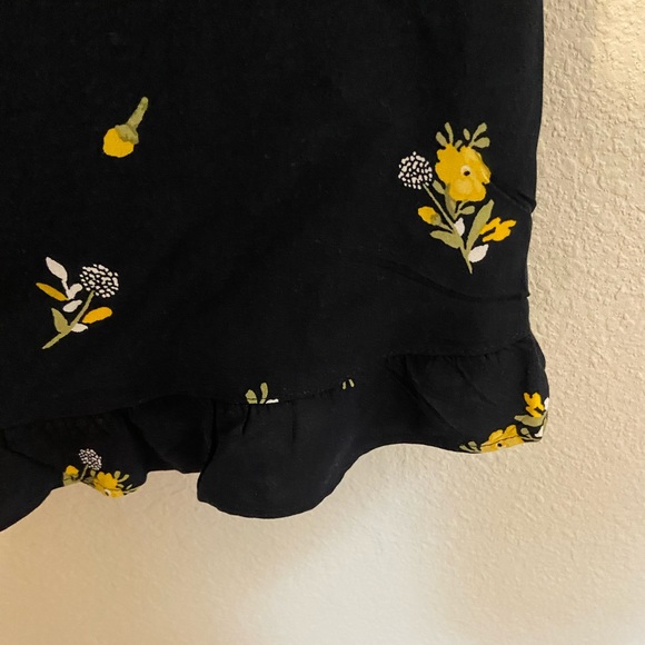 NWT Navy Floral Button Down Flare Dress - Picture 4 of 8